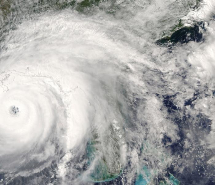 Hurricane satellite image