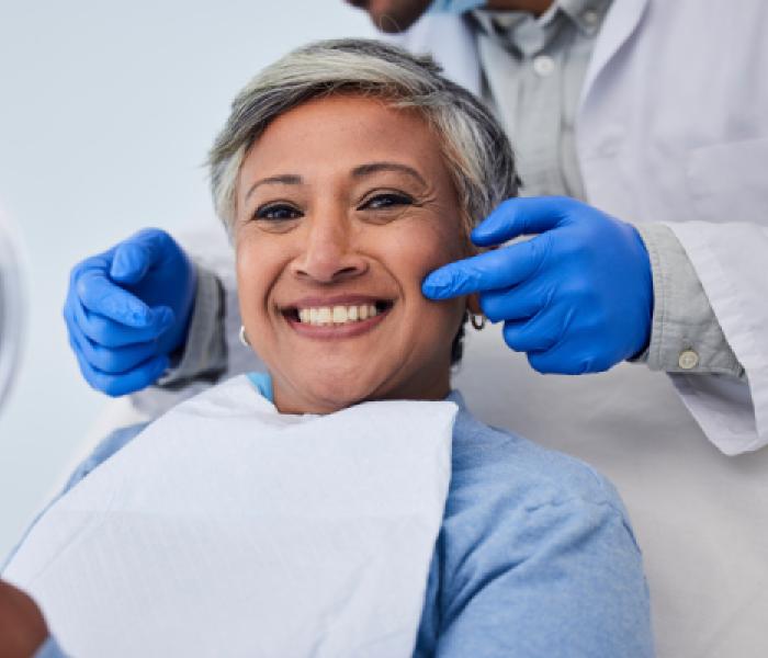 Woman at the dentist appointment image